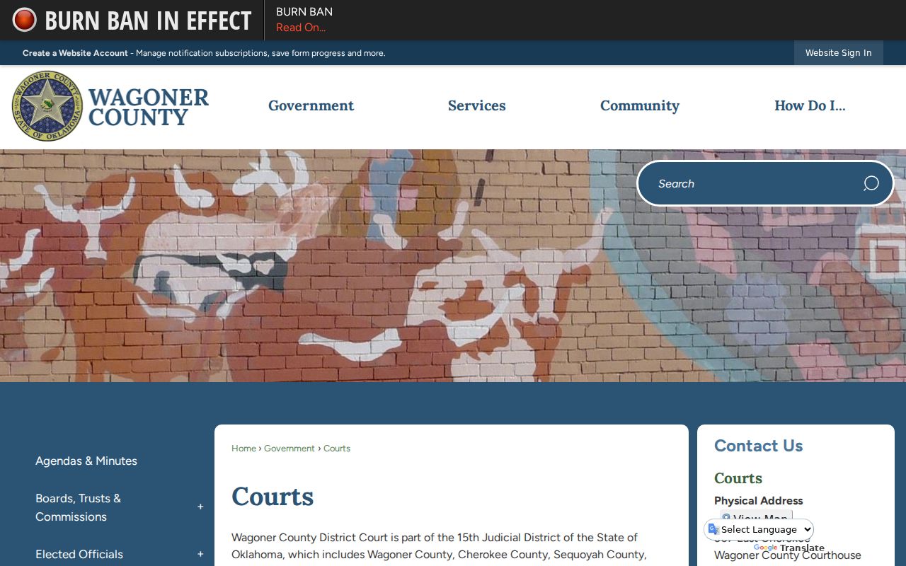 Wagoner County warrant records District Court and courthouse source