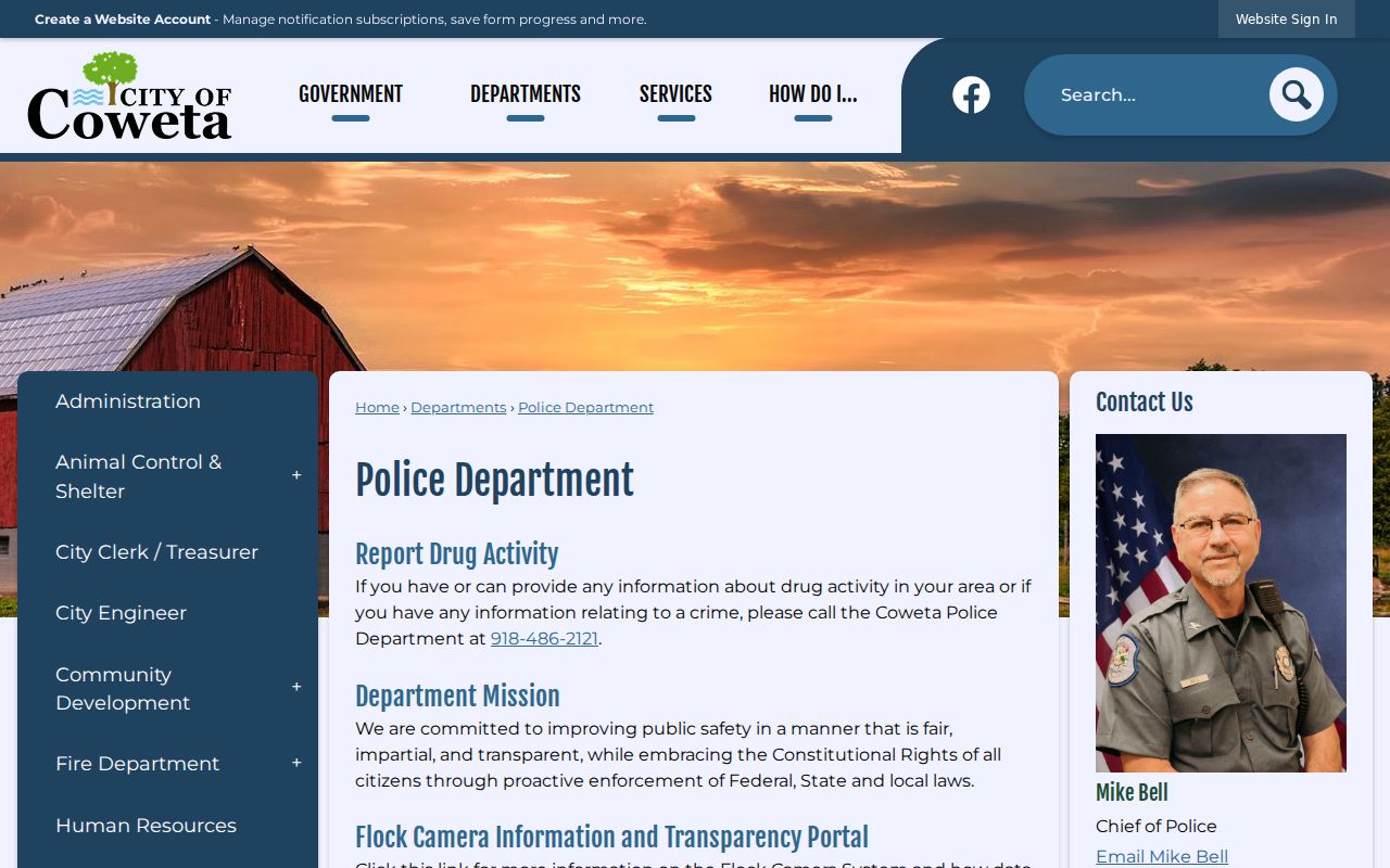 Wagoner County Coweta warrant search police contact and records source